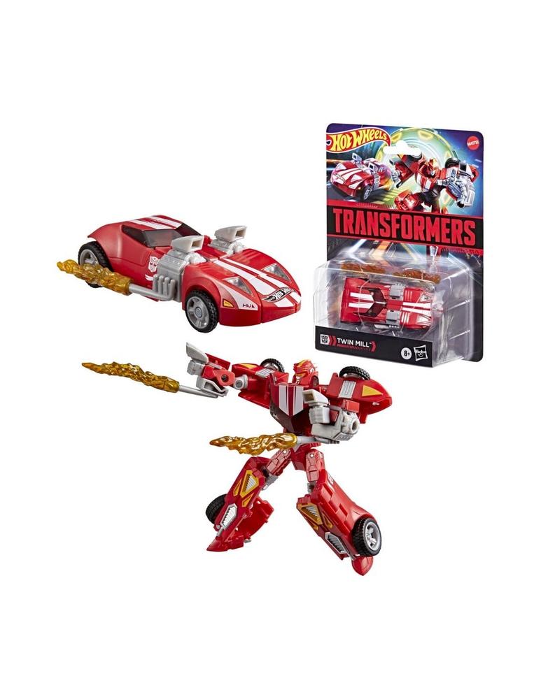 Figura hasbro transformers x hot wheels twin mill