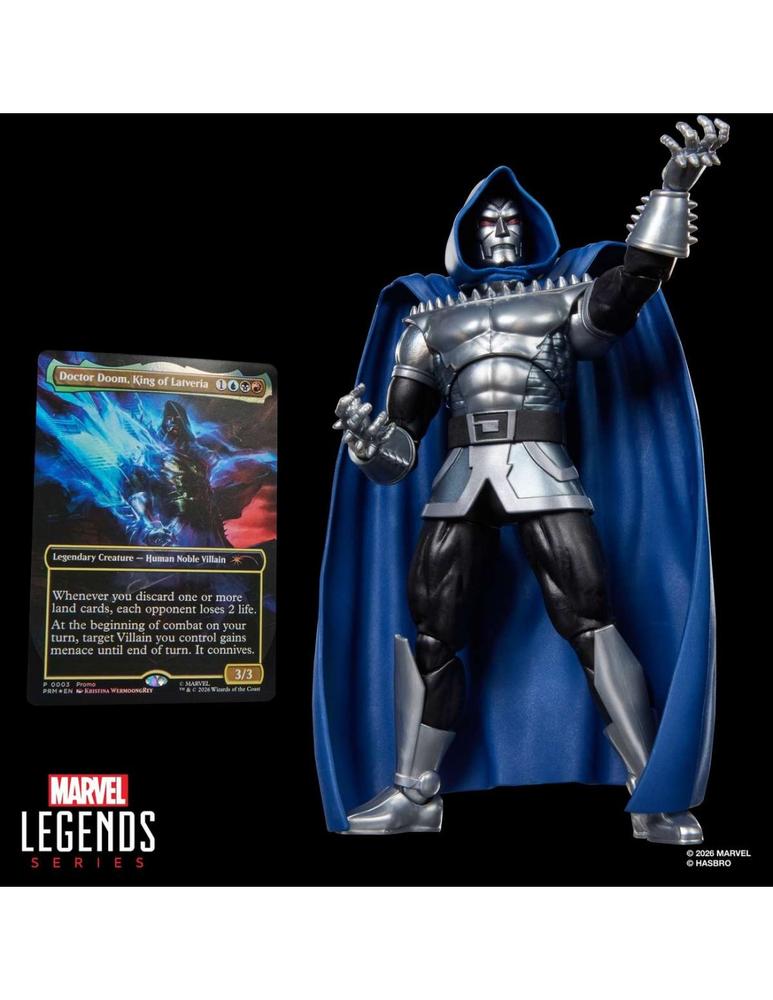 Figura hasbro marvel legends series x magic: the gathering dr. doom 2099